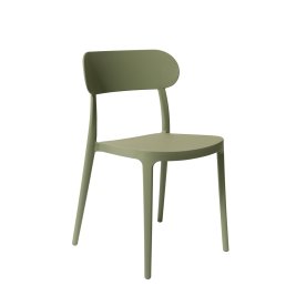 Haiti Matstol, plast, UV, stapelbar, olivengrön