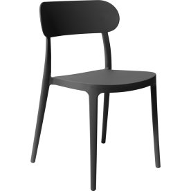 Haiti Stapelstol, plast, UV, stapelbar, mörkgrå