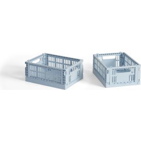 HAY Colour Crate Mini Set m/2, mjuk blå