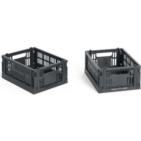 HAY Colour Crate Mini Set m/2, svart