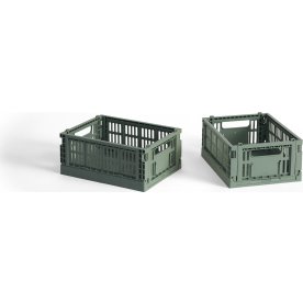 HAY Colour Crate Mini Set m/2, grön