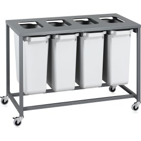 Sorteringsvagn Light, 4 behållare, 240 L.