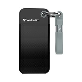 Verbatim USB-nyckelring gen 2, 256GB, svart/grå