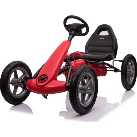 NORDIC PLAY Pedal gokart med gummihjul, röd