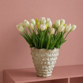 Aura Copenhagen Tulpanbukett 50 stjälkar, vit