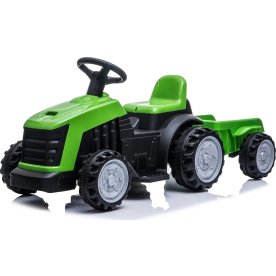 NORDIC PLAY Eltraktor med släpvagn, 1x7,4V, grön