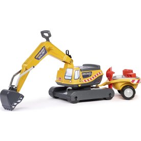 FALK Super Builder grävmaskin med vagn, gul