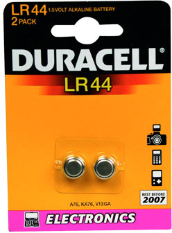 Duracell LR44/AG13 knappcellsbatterier, 2 st