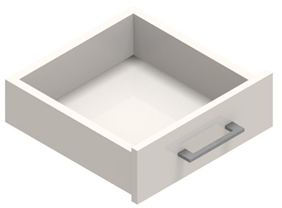 Jive+ låda utan lås, vit laminat, D42