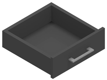 Jive+ låda med lås, antracitgrå laminat, D35
