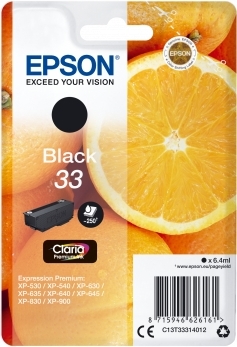 Epson 33 bläckpatron, svart