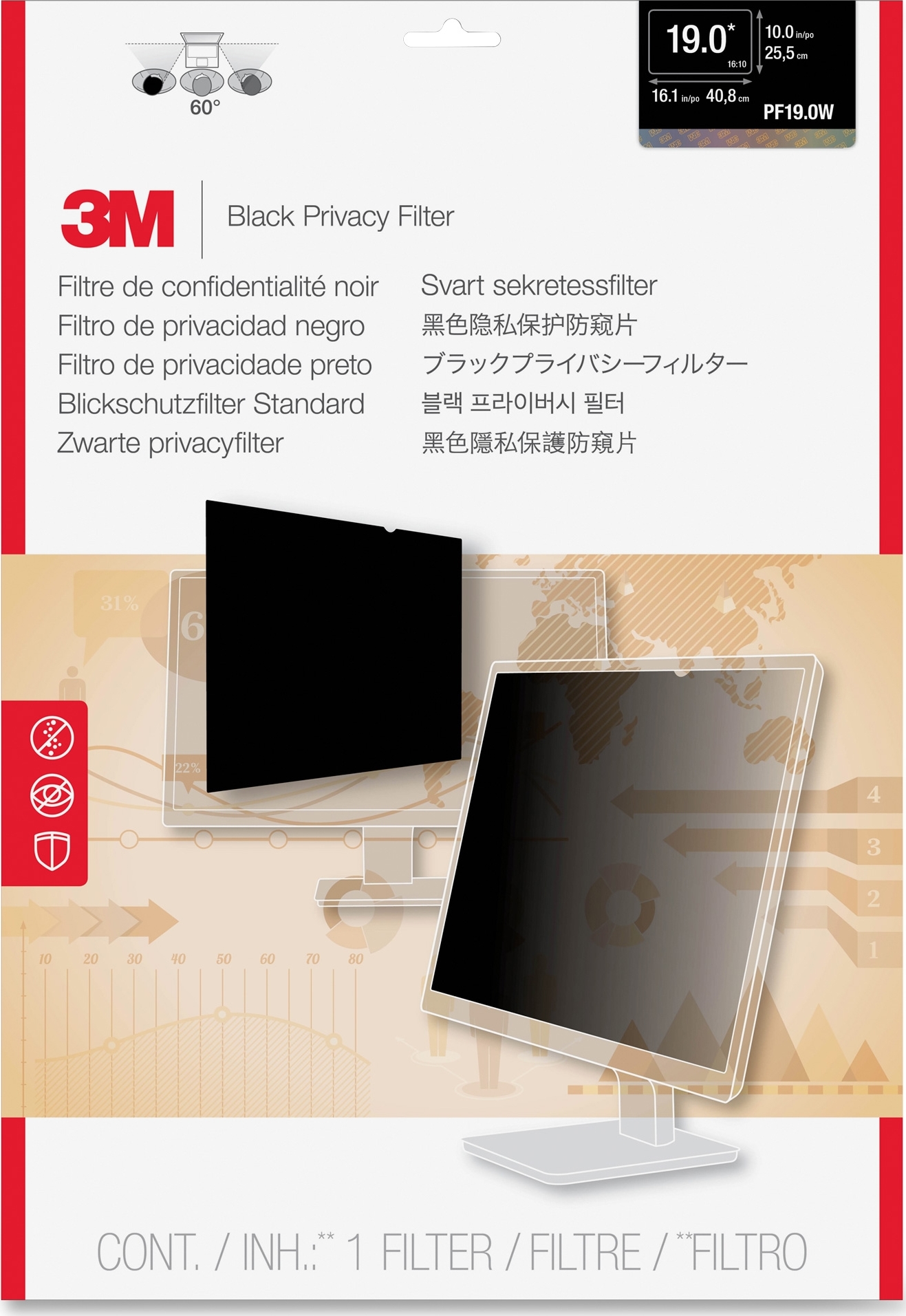 3M Privacy Filter 19” till 5:4-format (alm. skärm)