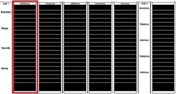 Planera dex kortmodul A5 högt format, 60mm 17 st