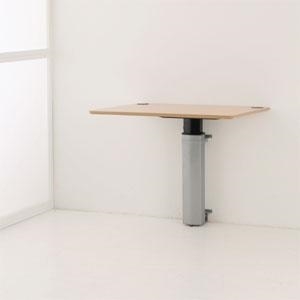 Compact väggmonterat skrivbord aluminium/bokmelami
