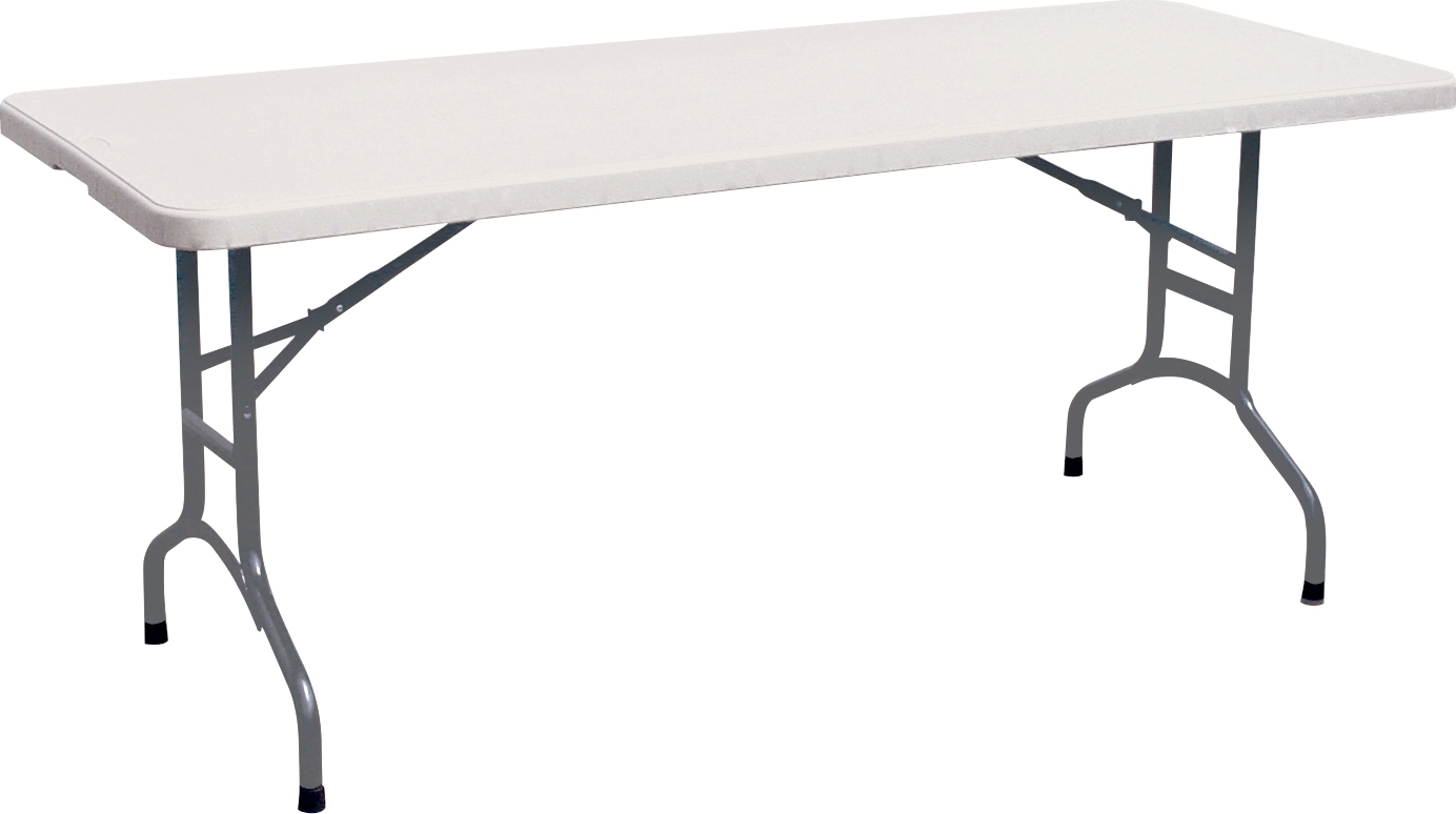 Park fällbara bord L150xB76xH74 cm, vitt/grått