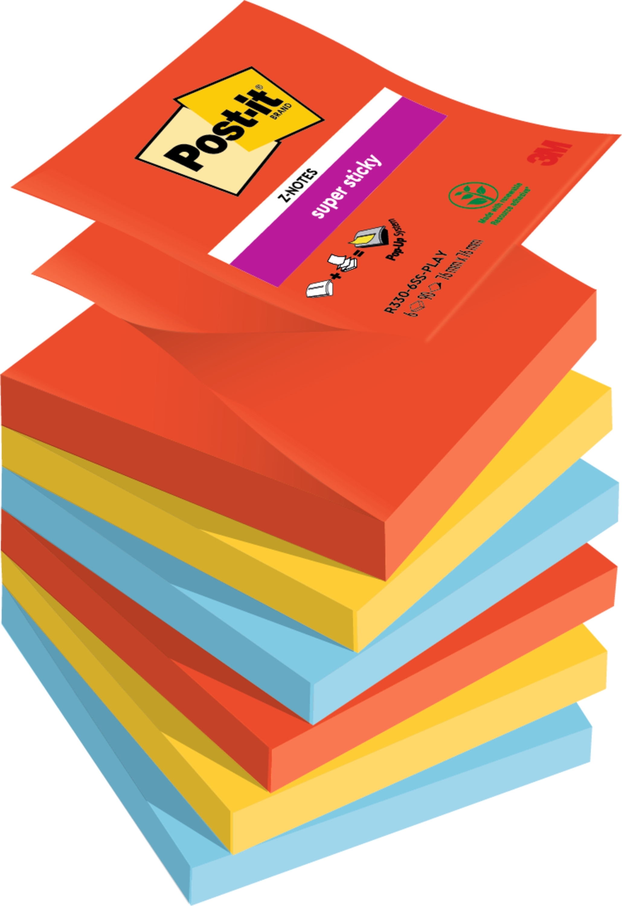 Post-it Super Sticky Z-Notes | Playful | 76x76 mm