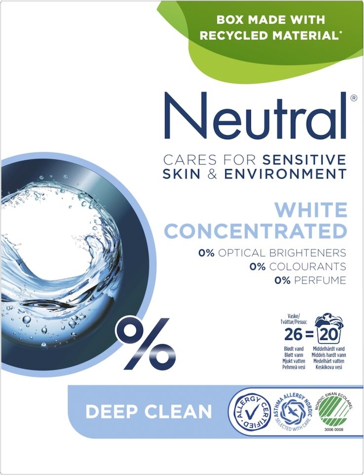 Tvättmedel Neutral Vittvätt 975 g