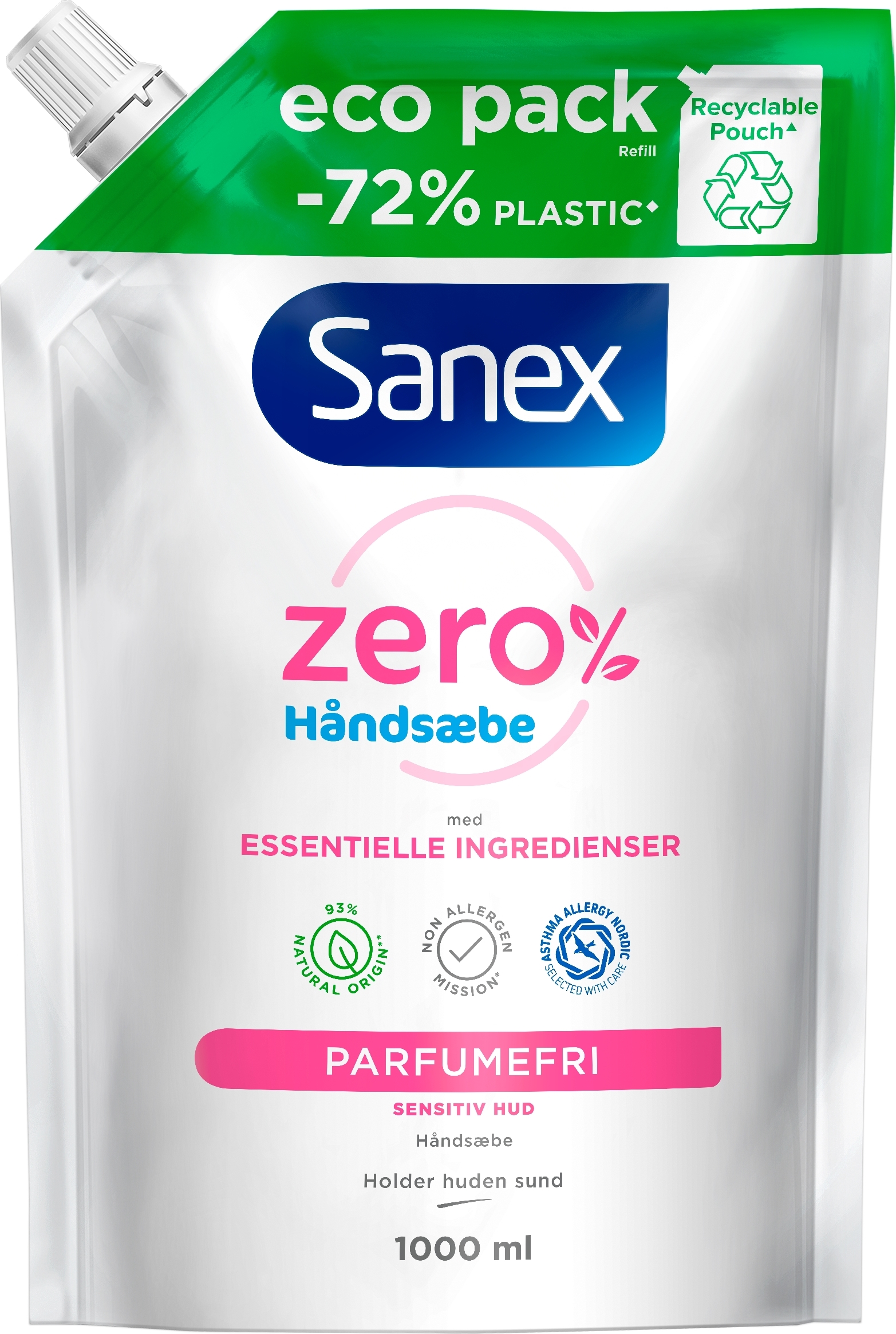 Sanex Handtvål | Refill | Zero % | 1000 ml