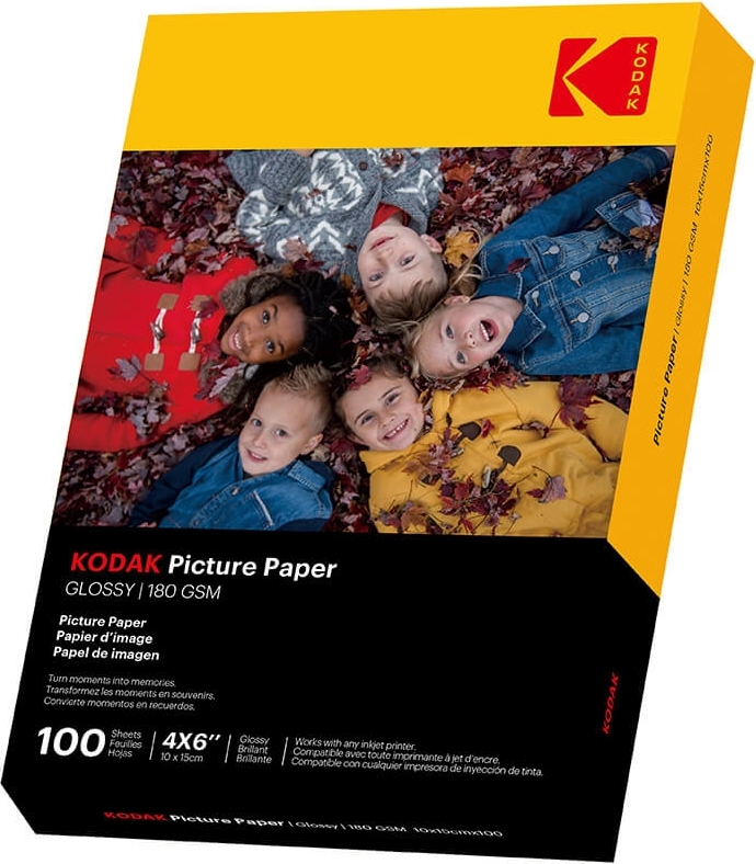 Kodak glansigt fotopapper | 10x15/180 g/100 ark