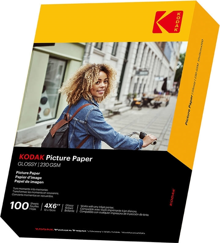 Kodak glansigt fotopapper | 10x15/230 g/100 ark